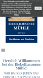 Mobile Screenshot of biebelhausener-muehle.com