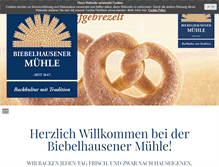 Tablet Screenshot of biebelhausener-muehle.com